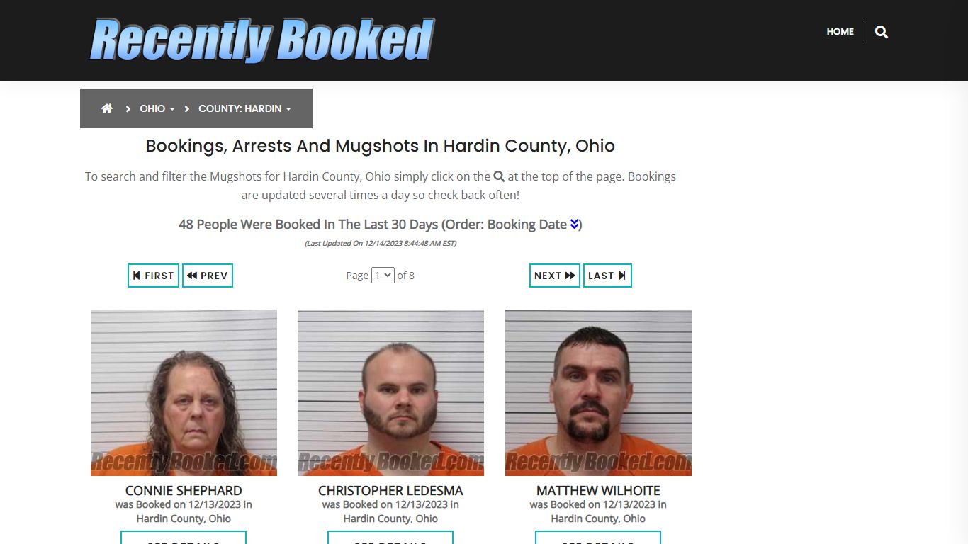 Recent bookings, Arrests, Mugshots in Hardin County, Ohio - Recently Booked